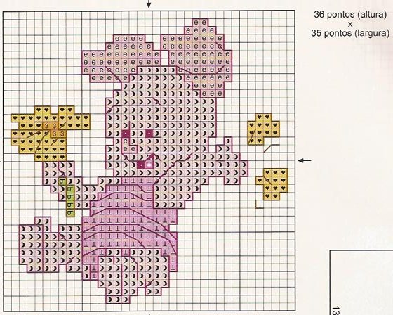 Schema punto croce Baby pimpi